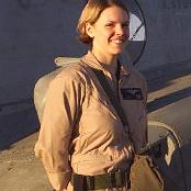 First deployment for 1stLt Jennifer Harris. 2003. Photo courtesy of Tony and Linda Macone. 